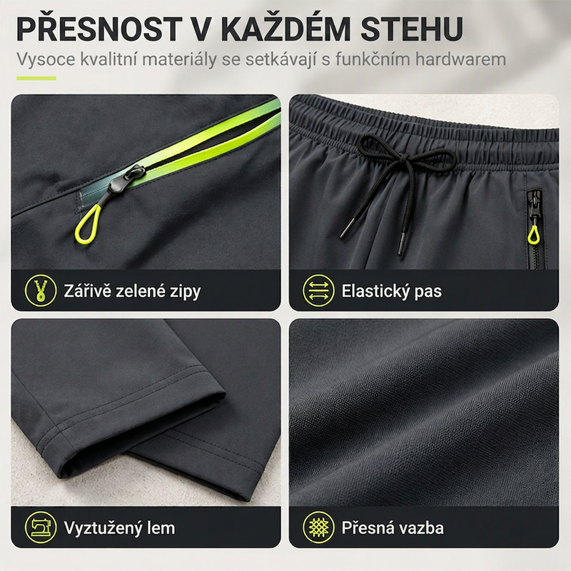 Dámske voľnočasové športové nohavice s vreckami na zips
